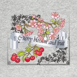 Vintage Cherry blossom and fruit T-Shirt